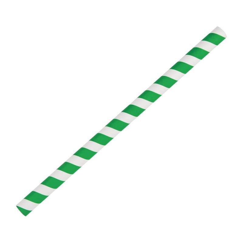 Pailles À Smoothie en Papier - Vertes - L 210mm - Lot de 250 - Fiesta Green