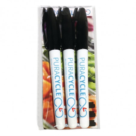 Permanent Black Food Markers - Set of 3 - FourniResto