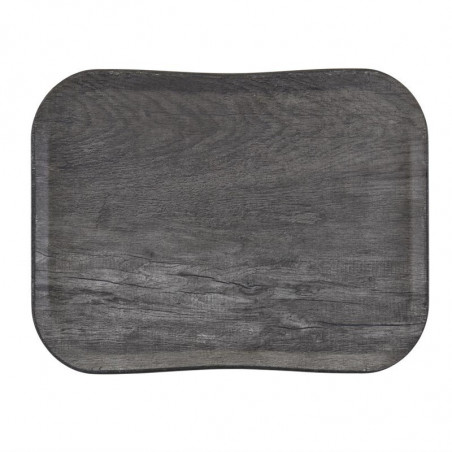 Tablero de poliéster Century con aspecto de madera de roble gris - 330 x 430 mm - Cambro - Fourniresto