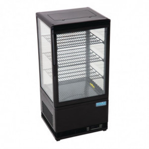 Vitrina refrigerada positiva negra Serie C - 68 L - Polar - Fourniresto