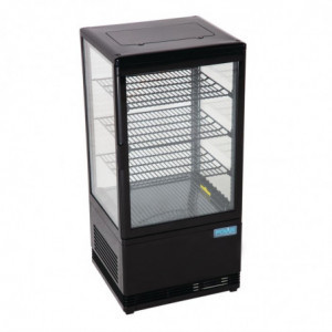 Vitrina Refrigerada Positiva Negra Serie C - 68 L - Polar