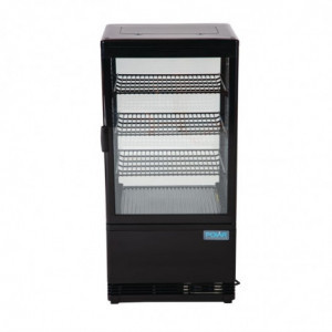 Vitrina Refrigerada Positiva Negra Serie C - 68 L - Polar