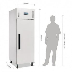 Armario Refrigerado Negativo en Acero Inoxidable 1 Puerta - 514 L - Polar