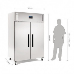 Negative Double Door GN Refrigerated Cabinet Series G - 1200L - Polar - Fourniresto