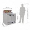 Refrigerated Preparation Counter for Pizzas and Salads Series G - 254L - Polar - Fourniresto