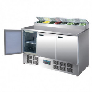 Mostrador de preparación refrigerado para pizzas y ensaladas Serie G - 390L Polar - Fourniresto