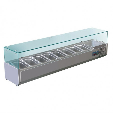 Refrigerated Ingredient Display Case - 8 X GN 1/4 - Polar - Fourniresto