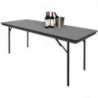 Mesa rectangular plegable gris de ABS - 1830 mm - Bolero - Fourniresto