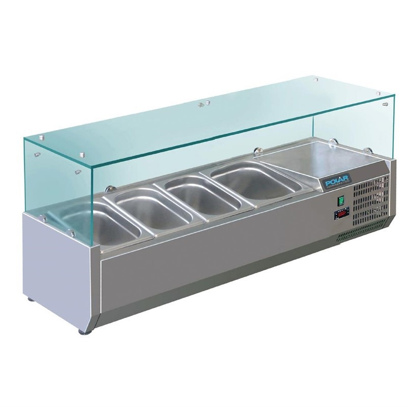 Vitrina refrigerada para ingredientes 3x GN 1/3 y 1x GN 1/2 Serie G - Polar - Fourniresto