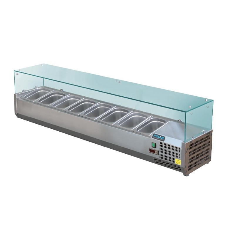 Vitrina refrigerada de ingredientes - 8 recipientes GN 1/3 - Polar - Fourniresto