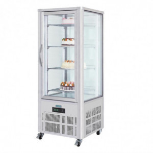 Vitrina de repostería de acero inoxidable con 1 puerta de cristal Serie G - 400L - Polar - Fourniresto