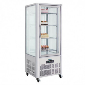 Vitrina de repostería de acero inoxidable con 1 puerta de cristal Serie G - 400L - Polar - Fourniresto