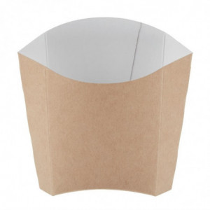 Estuches de patatas fritas medianas compostables de papel kraft - Lote de 1000 - Colpac - Fourniresto