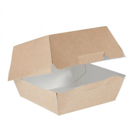 Grandes Cajas de Hamburguesas Kraft Compostables - P 135mm - Lote de 250 - Colpac