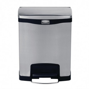 Cubo de basura con pedal frontal Slim Jim de acero inoxidable - 30L - Rubbermaid