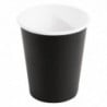 Vasos desechables para bebidas calientes negros - 225 ml - Lote de 1000 - Fiesta