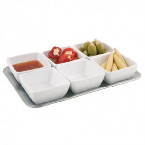 Square Melamine Bowl Pure White - 90mm - APS - Fourniresto