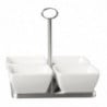 Square Melamine Bowl Pure White - 90mm - APS - Fourniresto