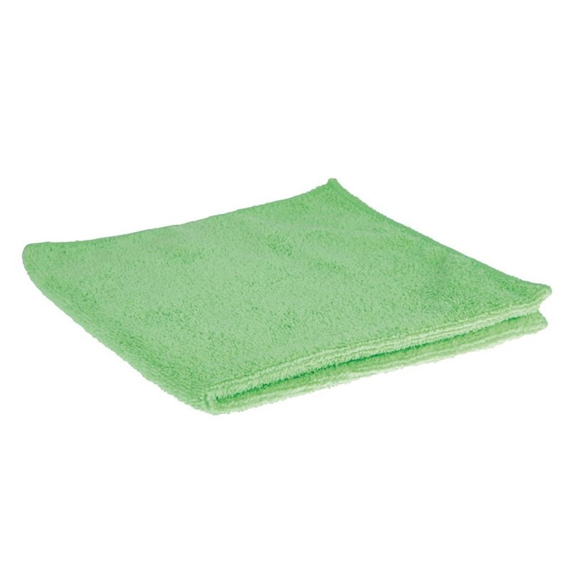 Green Microfiber Cloths - Pack of 5 - Jantex