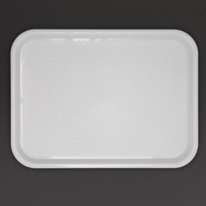 Plateau Fast Food En Plastique  Blanc 345 X 265Mm - Olympia KRISTALLON - Fourniresto