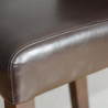 High bar stool with backrest in faux leather - Dark brown - Bolero - Fourniresto