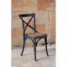 Wooden Chairs with Crossed Backrest - Black - Bolero - Fourniresto