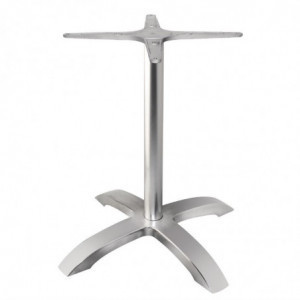 Base de mesa de 4 patas de aluminio cepillado - Bolero