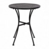 Round Perforated Steel Bistro Table - Black - 600mm - Bolero - Fourniresto