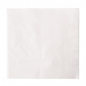 Servilletas de papel para aperitivos blancas de 1 capa 330 x 330 mm - Lote de 5000 - FourniResto