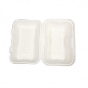 Cajas de comida de bagazo con tapa abatible - L 228mm - Paquete de 200 - Vegware