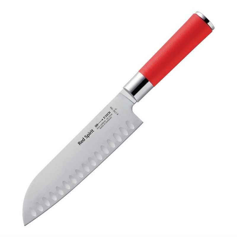 Cuchillo Santoku alveolado Red Spirit - 180mm - Dick