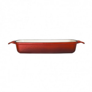 Plat en Fonte Rectangulaire Rouge - 2,8L - Vogue