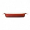 Plato de Hierro Fundido Rectangular Rojo - 2,8L - Vogue