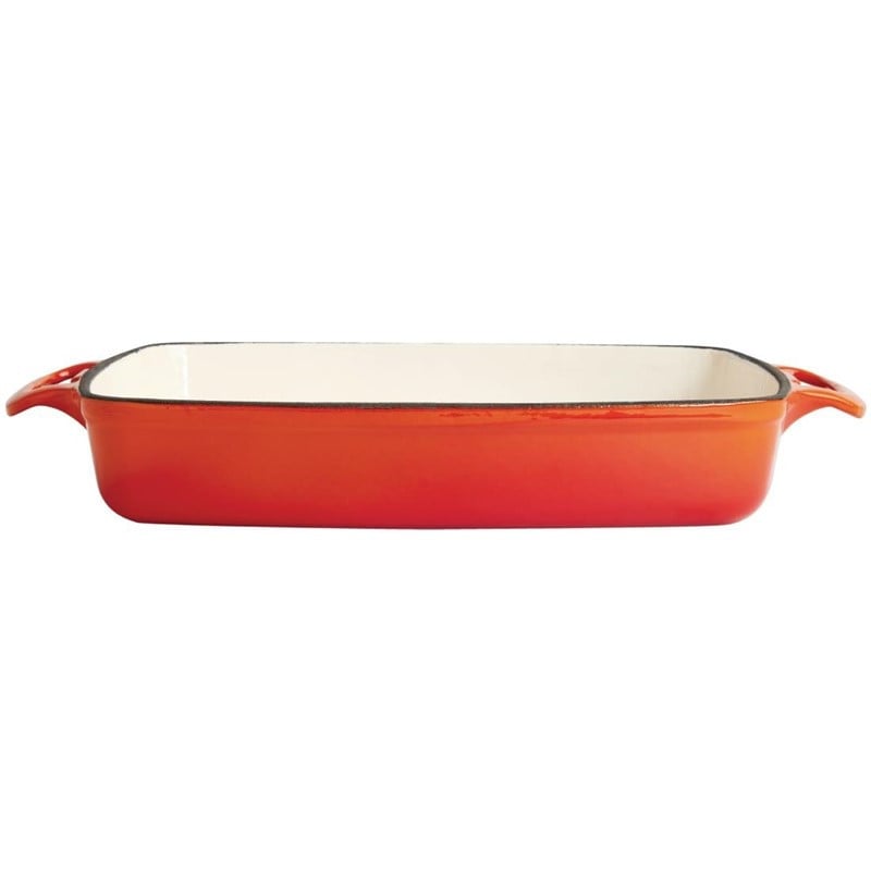 Plato de Hierro Fundido Rectangular Naranja - 2,8L - Vogue