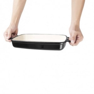 Plato de Hierro Fundido Rectangular Negro - 1,8 L - Vogue