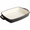 Plato de Hierro Fundido Rectangular Negro - 2,8L - Vogue