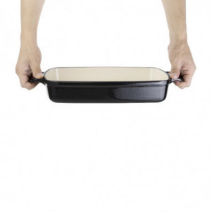 Plato de Hierro Fundido Rectangular Negro - 2,8L - Vogue