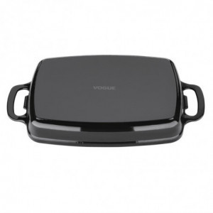 Plato de Hierro Fundido Rectangular Negro - 2,8L - Vogue