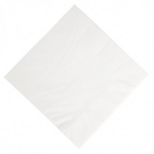Servilletas de desayuno de papel blanco compostables - 3 capas - 400 x 400 - Paquete de 1000 - FourniResto