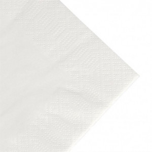 Servilletas de desayuno de papel blanco compostables - 3 capas - 400 x 400 - Paquete de 1000 - FourniResto