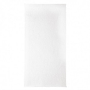 Servilletas de cena de papel blanco compostables de 1 capa - L 480 x A 480 - Pliegue 1/8 - Lote de 360 - FourniResto