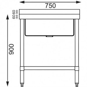 Stainless Steel Sink - 1 Compartment - Vogue