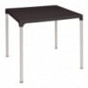 Mesa cuadrada con patas de aluminio negro 750mm - Bolero - Fourniresto