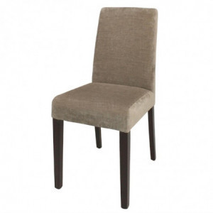 Sillas beige con asiento de tela - Bolero - Fourniresto