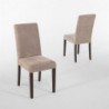 Sillas beige con asiento de tela - Bolero - Fourniresto