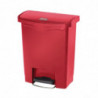 Poubelle À Pédale Frontale Slim Jim Rouge - 30L - Rubbermaid