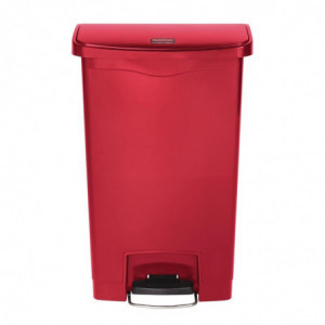 Cubo de basura con pedal frontal Slim Jim rojo - 50L - Rubbermaid