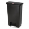 Cubo de basura con pedal frontal Slim Jim negro - 50L - Rubbermaid