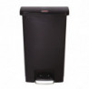 Cubo de basura con pedal frontal Slim Jim negro - 50L - Rubbermaid