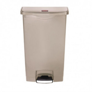 Cubo de basura con pedal frontal Slim Jim beige - 68L - Rubbermaid